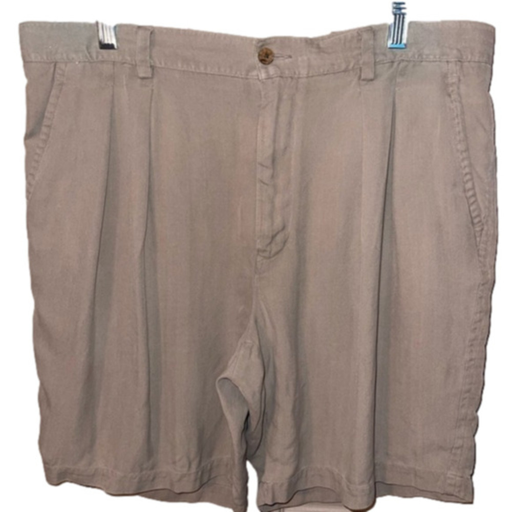 Caribbean Joe Silk Pleated Front Shorts